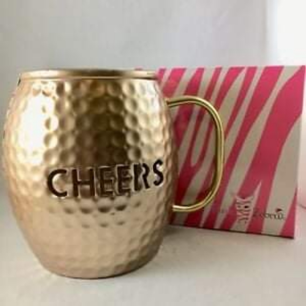 Pink zebra cheers mug shade